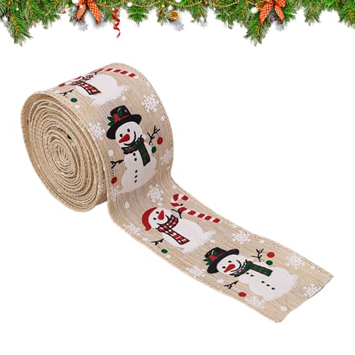 Huxibai Geschenkband - Weihnachtsband | Dekoratives Juteband 5 Meter Für Haarschmuck Geburtstagsfeier Weihnachtsbaum Huxibai Geschenkband - Weihnachtsband | Dekoratives Juteband 5 Meter Für Haarschmuck Geburtstagsfeier Weihnachtsbaum von Huxibai