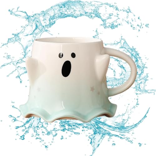 Huxibai Halloween-Geisterglas, gruselige Keramik-Tasse für Teewasser, 460 ml, Halloween- -Tassen mit Griff, für Zuhause, Wohnung, Café, Schlafzimmer Huxibai Halloween-Geisterglas, gruselige Keramik-Tasse für Teewasser, 460 ml, Halloween- -Tassen mit Griff, für Zuhause, Wohnung, Café, Schlafzimmer von Huxibai
