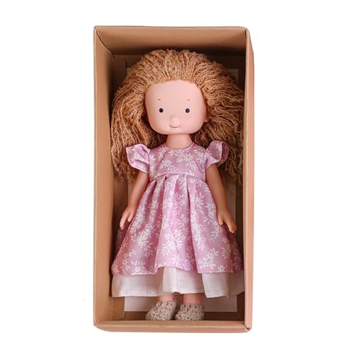 Huxibai Handgemachte weiche Puppen, handgemachte gestrickte Puppe, Gefülltes Spielzeug für süße Puppen, Plüschpuppe, erste Puppe für Mädchen zum Geburtstag von von Huxibai