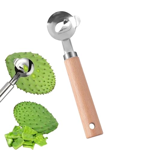 Huxibai Kakteenschäler | Chinesischer Nudelschneider – manueller Schäler mit Holzgriff für Obst und von Huxibai