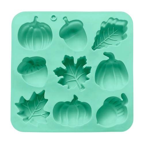 Huxibai Silikonformen zum Backen | Form für Kürbiskuchen im Herbst mit 9 Mulden, Backzubehör und Basteln für die Dekoration von Herbst, Süßigkeiten, Kunsthandwerk, Dessert, Herbstpartys von Huxibai