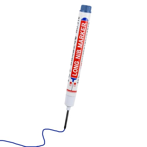 Huxibai Tieflochmarker mit langer Spitze, Marker mit tiefer Reichweite, wasserdichter Stift für Holzbearbeitung und Hardware-Werkzeug von Huxibai