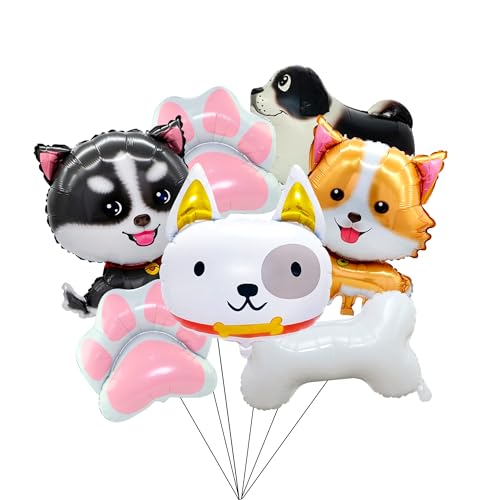 Hunde Geburtstag Deko, 7pcs Welpe Folienballon, Walking Hund Ballon Dackel Luftballon Hund Pfote Ballon Hundeknochen Ballon, Luftballon Hund für Dog Party Dekoration Hunde Geburtstag Deko, 7pcs Welpe Folienballon, Walking Hund Ballon Dackel Luftballon Hund Pfote Ballon Hundeknochen Ballon, Luftballon Hund für Dog Party Dekoration von Huxolynifty