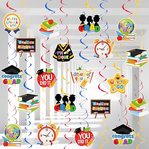 Huxolynifty Hängende Wirbel für Kindergarten, 57 Pcs Kindergarten-Abschlussdekorationen Wirbel für Vorschulabschluss-Dekorationen für Kinder & Dekoration Kindergarten Abschluss Huxolynifty Hängende Wirbel für Kindergarten, 57 Pcs Kindergarten-Abschlussdekorationen Wirbel für Vorschulabschluss-Dekorationen für Kinder & Dekoration Kindergarten Abschluss von Huxolynifty