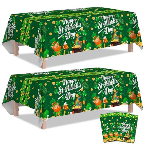 St Patrick's Day Tischdecke, 3 Pcs St. Patrick's Day Party-Tischdecke - Irland Grün Tischdecke, Tischdecke zum St Patricks Day & Lucky Kleeblatt Tischdecken für St. Patrick's Day-Party-Dekorationen St Patrick's Day Tischdecke, 3 Pcs St. Patrick's Day Party-Tischdecke - Irland Grün Tischdecke, Tischdecke zum St Patricks Day & Lucky Kleeblatt Tischdecken für St. Patrick's Day-Party-Dekorationen von Huxolynifty