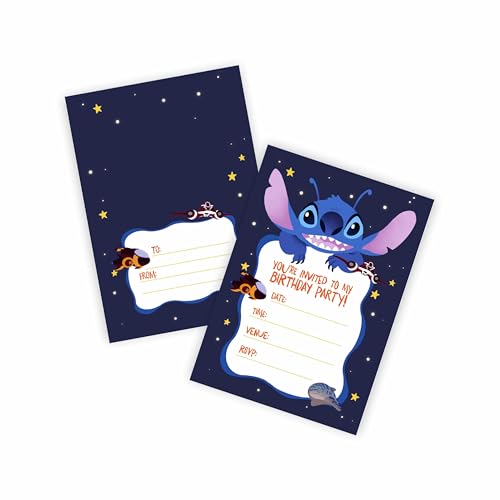 Huxters 14 Stück Haiwaiin Monster und Mädchen Geburtstag Kinder Party Einladungen für Mädchen Fun Surfer Motto Party Einladungen Kinderbedarf Sparkle Doppelseitig (LS) von Huxters