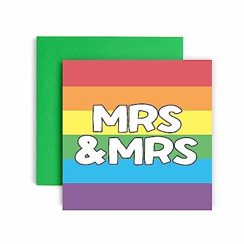 Huxters Lesbische Hochzeit Regenbogen 'Congratulations Mrs and Mrs' Lesben Hochzeit Geschenke Glückwunsch Hochzeit Karte – Hochzeitsgeschenke für Paare – Grußkarte, Hochzeitskarte – Stolz Hochzeit Huxters Lesbische Hochzeit Regenbogen 'Congratulations Mrs and Mrs' Lesben Hochzeit Geschenke Glückwunsch Hochzeit Karte – Hochzeitsgeschenke für Paare – Grußkarte, Hochzeitskarte – Stolz Hochzeit von Huxters