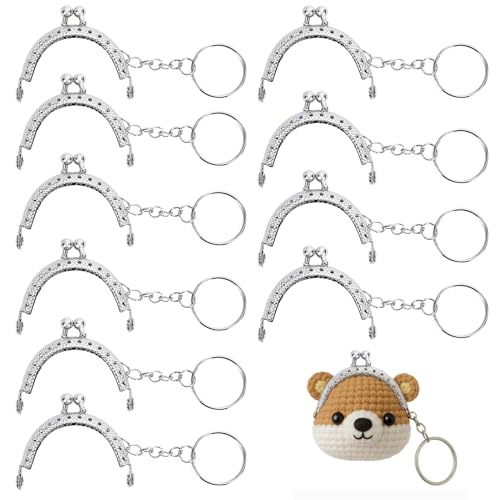 Huybaa 10 Stück Geldbörse RahmenKuss, Retro Metall Schließe Geldboerse Frame Halbkreisförmige Geldbeutel Schliesse, Retro Taschenrahmen Metall mit Schlüsselring für Handtasche DIY Handwerks Huybaa 10 Stück Geldbörse RahmenKuss, Retro Metall Schließe Geldboerse Frame Halbkreisförmige Geldbeutel Schliesse, Retro Taschenrahmen Metall mit Schlüsselring für Handtasche DIY Handwerks von Huybaa