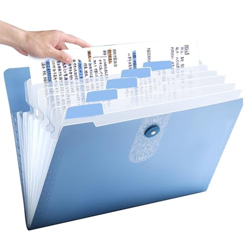Fächermappen, Aktenordner, Organizer mit 12 Fächern, A4-Briefform, Organizer für Dokumente, Papier-Organizer Fächermappen, Aktenordner, Organizer mit 12 Fächern, A4-Briefform, Organizer für Dokumente, Papier-Organizer von Huyeruie