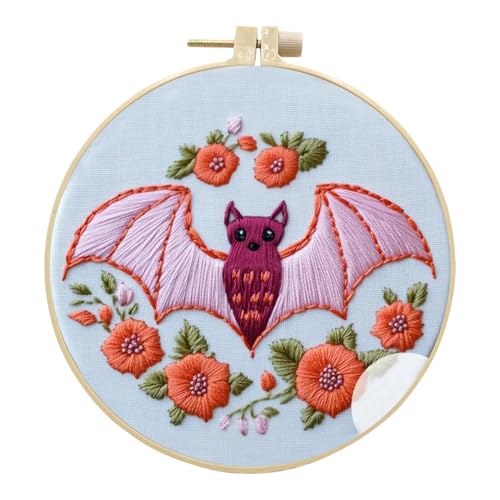 Huyeruie Stickset, Weihnachten, Stickmuster, Handstickerei, Ornament, Stickerei-Übungsset, vielseitiges Nadelspitzen-Reifen-Set für Büros, Wohnzimmer Huyeruie Stickset, Weihnachten, Stickmuster, Handstickerei, Ornament, Stickerei-Übungsset, vielseitiges Nadelspitzen-Reifen-Set für Büros, Wohnzimmer von Huyeruie