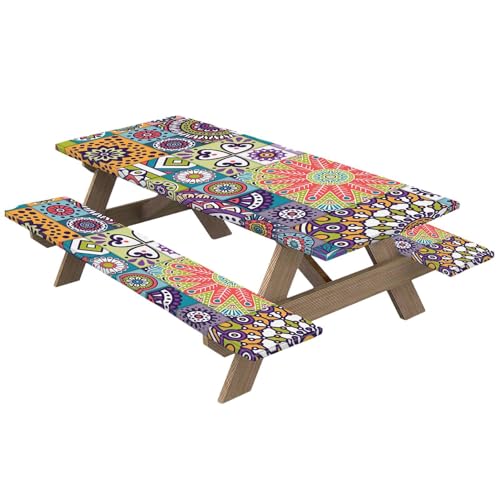 Huyeruie Tischdecke für Outdoor-Tische – wasserdichtes Picknick-Tischdecken-Set, winddichte Tischmöbelabdeckungen für Picknick Huyeruie Tischdecke für Outdoor-Tische – wasserdichtes Picknick-Tischdecken-Set, winddichte Tischmöbelabdeckungen für Picknick von Huyeruie