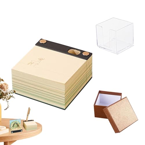 Paper Art Notizblock, Würfel, Notizkarten, Aufkleber mit Baumhaus-Form, Schnitzkunst, Notizblock, Haftnotizen, Memo-Block, einzigartiges Design für die Arbeit Paper Art Notizblock, Würfel, Notizkarten, Aufkleber mit Baumhaus-Form, Schnitzkunst, Notizblock, Haftnotizen, Memo-Block, einzigartiges Design für die Arbeit von Huyeruie