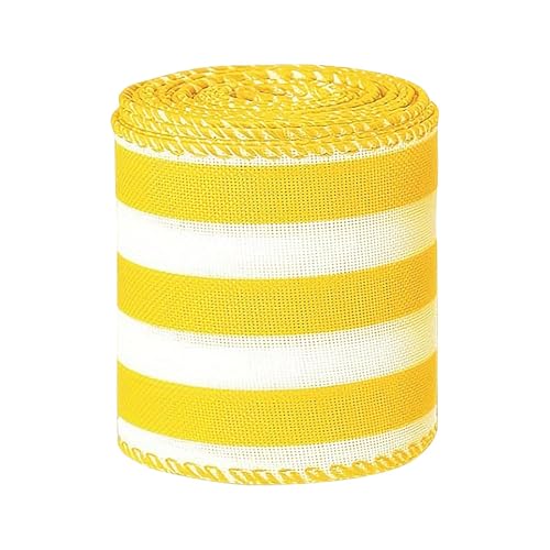 Verpackungsband – 450 cm gelbes Urlaubsdekorband, Leinenimitat, Stoffbänder, gelber Kastenriemen, Dekoration, Party-Dekoration Verpackungsband – 450 cm gelbes Urlaubsdekorband, Leinenimitat, Stoffbänder, gelber Kastenriemen, Dekoration, Party-Dekoration von Huyeruie