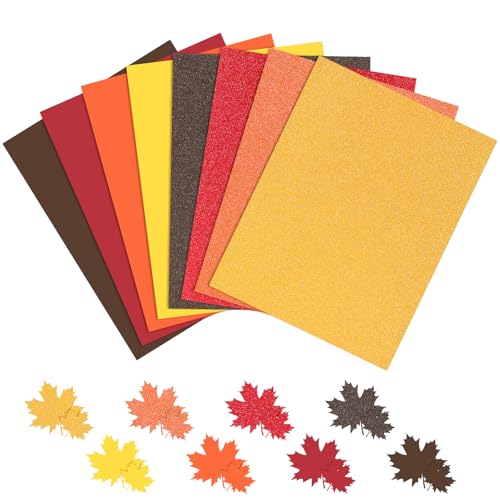 60 Blatt Herbstkarton, 21,6 x 27,9 cm, Glitzer-Karton, orangefarbenes Scrapbook-Papier, gelb, Herbstfarbe, Konstruktionspapier für Herbst, Basteln, Einladungen, Grußkarten, Schule, Büro, Heimbedarf 60 Blatt Herbstkarton, 21,6 x 27,9 cm, Glitzer-Karton, orangefarbenes Scrapbook-Papier, gelb, Herbstfarbe, Konstruktionspapier für Herbst, Basteln, Einladungen, Grußkarten, Schule, Büro, Heimbedarf von Hwahong