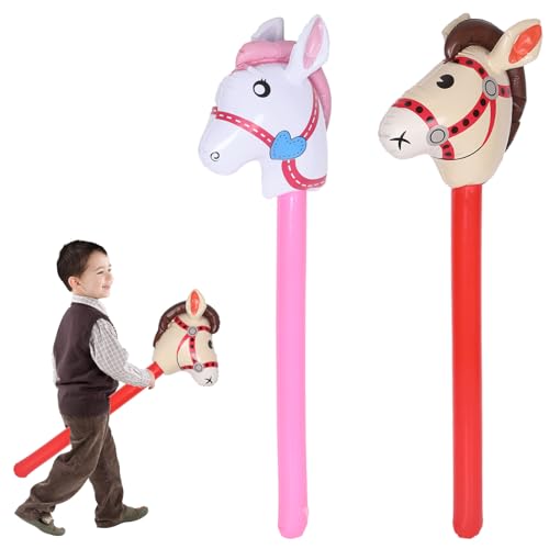 2 Stück Luftballon Stockpferd für Kinder, Aufblasbarer Pferdekopf-Stab, Steckenpferd für Kinder Luftballon Pferd Spielzeug für Cowboy Thematische Party, Geburtstagsfeier und Kinderparty (Rot & Rosa) 2 Stück Luftballon Stockpferd für Kinder, Aufblasbarer Pferdekopf-Stab, Steckenpferd für Kinder Luftballon Pferd Spielzeug für Cowboy Thematische Party, Geburtstagsfeier und Kinderparty (Rot & Rosa) von HweeWanX