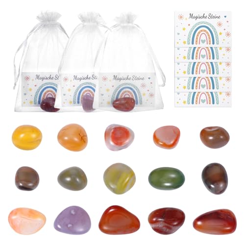 20 Sets Glückssteine für Kinder mit Grußkarten und Organza-Beutel, Perfekt zum Mitgebsel Kindergeburtstag, Kindergeburtstag Gastgeschenke und für Geschenktüten, als Basteln oder Besonderes Mitbringsel 20 Sets Glückssteine für Kinder mit Grußkarten und Organza-Beutel, Perfekt zum Mitgebsel Kindergeburtstag, Kindergeburtstag Gastgeschenke und für Geschenktüten, als Basteln oder Besonderes Mitbringsel von HweeWanX