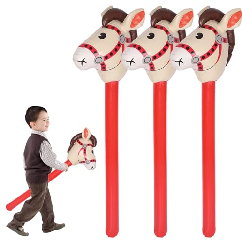 3 Stück Luftballon Stockpferd für Kinder, Aufblasbarer Pferdekopf-Stab, Steckenpferd für Kinder Luftballon Pferd Spielzeug für Cowboy Thematische Party, Ideal für Geburtstagsfeier und Kinderparty(Rot) 3 Stück Luftballon Stockpferd für Kinder, Aufblasbarer Pferdekopf-Stab, Steckenpferd für Kinder Luftballon Pferd Spielzeug für Cowboy Thematische Party, Ideal für Geburtstagsfeier und Kinderparty(Rot) von HweeWanX