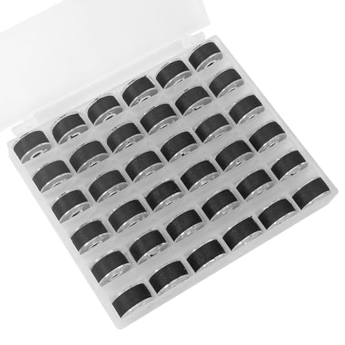 36 Rollen Nähgarn für Nähmaschine, Nähgarn Set mit Unterfadenspulen, Spulen Nähmaschine & Nähzeug, Schwarzes Stickgarn für Stickmaschine, Ideal für Anfänger & Kinder 36 Rollen Nähgarn für Nähmaschine, Nähgarn Set mit Unterfadenspulen, Spulen Nähmaschine & Nähzeug, Schwarzes Stickgarn für Stickmaschine, Ideal für Anfänger & Kinder von HweeWanX