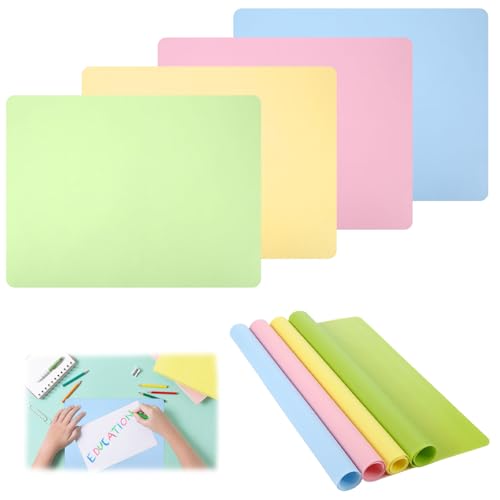 4 Stück Silikonmatte 40x30cm, Bastelunterlage Kinder, Malunterlage für Kinder Abwaschbar, Rutschfest, Antihafte, Anti-Verbrühung,Platzset Bastelmatte Kinder für Epoxidharz,Malen,Handwerk 4 Stück Silikonmatte 40x30cm, Bastelunterlage Kinder, Malunterlage für Kinder Abwaschbar, Rutschfest, Antihafte, Anti-Verbrühung,Platzset Bastelmatte Kinder für Epoxidharz,Malen,Handwerk von HweeWanX
