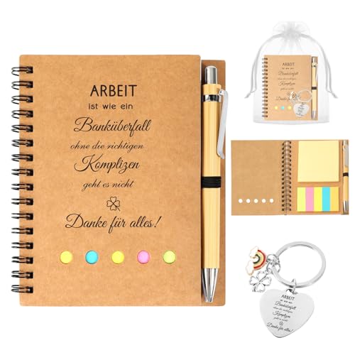 Abschiedsgeschenk Kollegen, Hochwertiges Kollegen Geschenk Set, Perfekte Geschenke für Kollegen zum Abschied Kollegin, Inklusive Notizbuch und Schlüsselanhänger für Jobwechsel oder Abschied Kollegin Abschiedsgeschenk Kollegen, Hochwertiges Kollegen Geschenk Set, Perfekte Geschenke für Kollegen zum Abschied Kollegin, Inklusive Notizbuch und Schlüsselanhänger für Jobwechsel oder Abschied Kollegin von HweeWanX