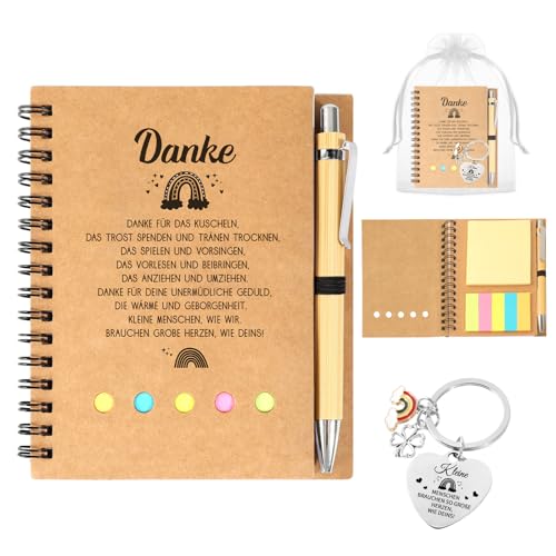 HweeWanX Abschiedsgeschenk Erzieherin, Dankeschön Geschenke Set mit Notizbuch & Schlüsselanhänger, Abschiedsgeschenk Lehrerin, Erzieherin & Lehrerin Geschenk für Schule, Kita & Kindergarten HweeWanX Abschiedsgeschenk Erzieherin, Dankeschön Geschenke Set mit Notizbuch & Schlüsselanhänger, Abschiedsgeschenk Lehrerin, Erzieherin & Lehrerin Geschenk für Schule, Kita & Kindergarten von HweeWanX
