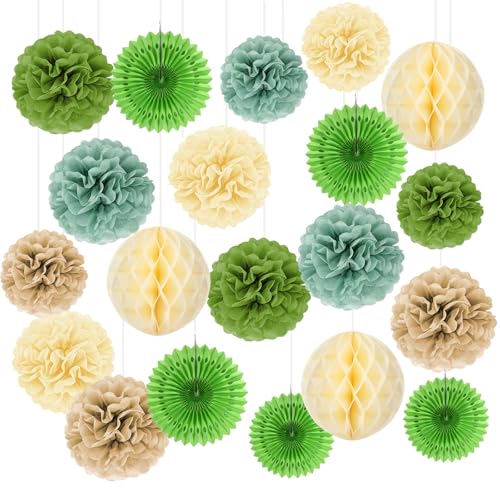 Pompons Deko Grün – 20 Stück Papierblumen zum Aufhängen, Bride to Be & Hochzeitsdeko, Petersilienhochzeit Deko & Geburtstagsdeko Frauen, Partyartikel für Taufe & Verlobung Pompons Deko Grün – 20 Stück Papierblumen zum Aufhängen, Bride to Be & Hochzeitsdeko, Petersilienhochzeit Deko & Geburtstagsdeko Frauen, Partyartikel für Taufe & Verlobung von HweeWanX