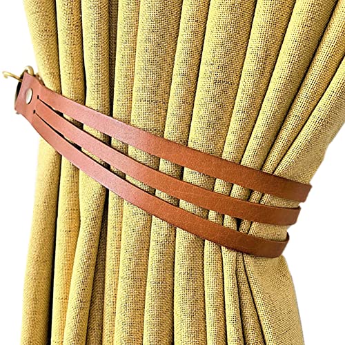 JfwuHap 2 Stück Vorhang-Raffhalter aus Leder, dicke Vorhang-Raffbänder, dekorative Vorhangschnalle, dekorativ JfwuHap 2 Stück Vorhang-Raffhalter aus Leder, dicke Vorhang-Raffbänder, dekorative Vorhangschnalle, dekorativ von JfwuHap