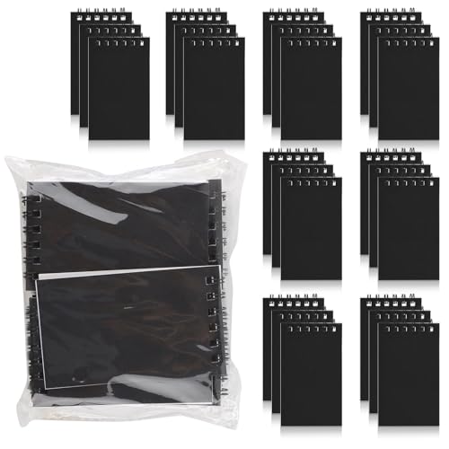 Hxezoc Kleine Notizbücher, 7,6 x 12,7 cm, Spiralbuch, Schwarz, Notizblock für Zuhause, Büro, Schule, Klassenzimmer, Dekoration, Zubehör, 10 Stück Hxezoc Kleine Notizbücher, 7,6 x 12,7 cm, Spiralbuch, Schwarz, Notizblock für Zuhause, Büro, Schule, Klassenzimmer, Dekoration, Zubehör, 10 Stück von Hxezoc