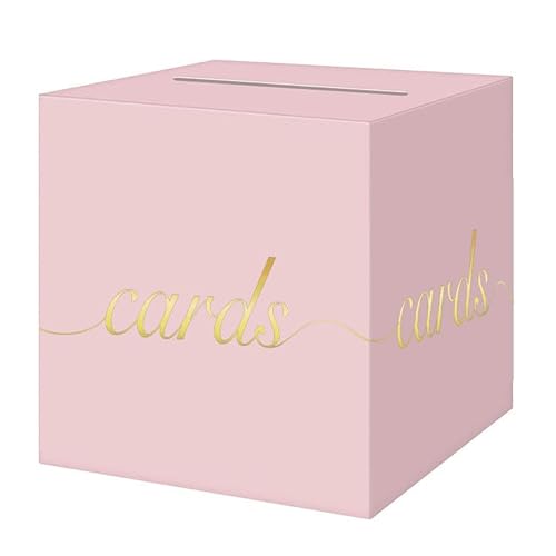 Rosa Karten-Box, Goldfolie, Hochzeitsgeschenke, Post, Pappe, Empfang, Spardose, Halter für Hochzeitsempfang, Jahrestag, Geburtstagsfeier, Babyparty, Abschlussfeier, Tischdekoration Rosa Karten-Box, Goldfolie, Hochzeitsgeschenke, Post, Pappe, Empfang, Spardose, Halter für Hochzeitsempfang, Jahrestag, Geburtstagsfeier, Babyparty, Abschlussfeier, Tischdekoration von Hxezoc