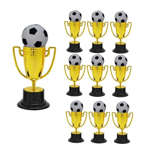 Hxhsgmeh 10 Stück Mini-Trophäen mit Mini-Fußball, Goldene Trophäe für Partygeschenke, Requisiten, Belohnungen Hxhsgmeh 10 Stück Mini-Trophäen mit Mini-Fußball, Goldene Trophäe für Partygeschenke, Requisiten, Belohnungen von Hxhsgmeh