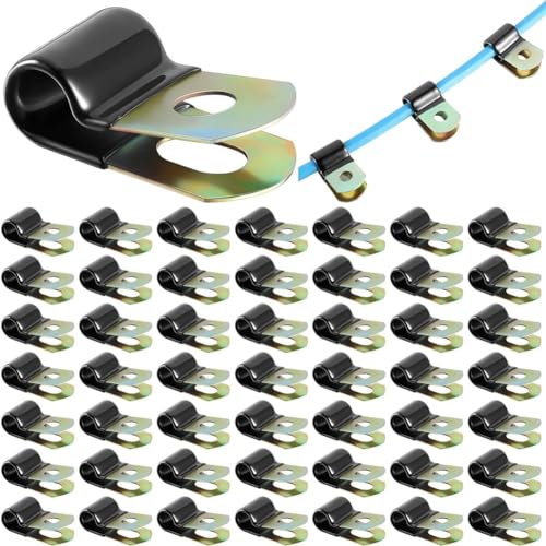 Hxhsgmeh 100er-Pack Kabelklemmen mit Vinylbeschichtung, Kabelklemmen Aus Verzinktem Stahl, Drahtklemmen, Gummigepolsterte Isolierte Klemme Hxhsgmeh 100er-Pack Kabelklemmen mit Vinylbeschichtung, Kabelklemmen Aus Verzinktem Stahl, Drahtklemmen, Gummigepolsterte Isolierte Klemme von Hxhsgmeh