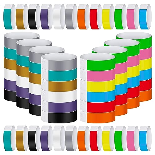 Hxhsgmeh 1200 Stück Wasserdichte Handbänder, Neon-Armbänder für Veranstaltungen, Konzert-Armband, Selbstklebendes Armband für Partys, Farben, Einfach zu Verwenden von Hxhsgmeh