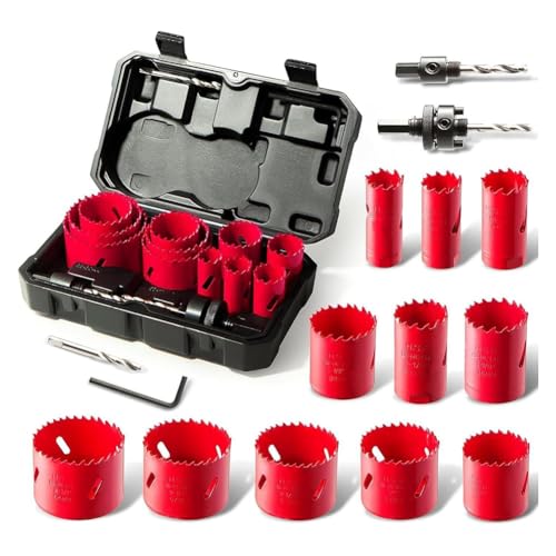 Hxhsgmeh 3/4" Bis 2-1/2" Bohrkronen-Set für Edelstahl-Lochsägen mit Hartmetall-Bestückten Bohrern für Metalllegierungen und Hxhsgmeh 3/4" Bis 2-1/2" Bohrkronen-Set für Edelstahl-Lochsägen mit Hartmetall-Bestückten Bohrern für Metalllegierungen und von Hxhsgmeh