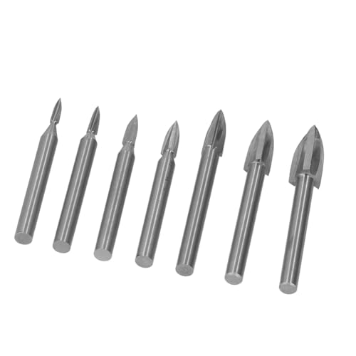 Hxhsgmeh 7-Teiliger Gravurbohrer, 6 mm Schaft, Schnellarbeitsstahl, Schnitzwerkzeug für Holzbearbeitung Hxhsgmeh 7-Teiliger Gravurbohrer, 6 mm Schaft, Schnellarbeitsstahl, Schnitzwerkzeug für Holzbearbeitung von Hxhsgmeh