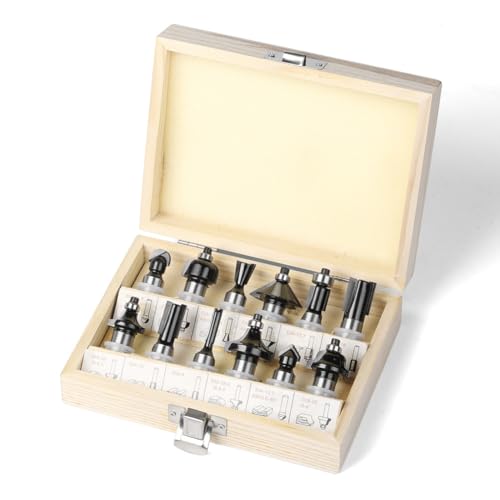 Hxhsgmeh Holzfräser-Set Fräser-Bit-Set Fräsen Gerade Fräser Holzbearbeitung Schnitz- und Trimmfräser für Holzbearbeitungsschneider Hxhsgmeh Holzfräser-Set Fräser-Bit-Set Fräsen Gerade Fräser Holzbearbeitung Schnitz- und Trimmfräser für Holzbearbeitungsschneider von Hxhsgmeh