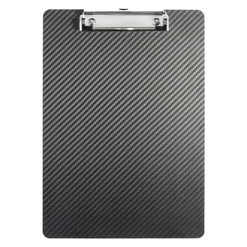 Hxhsgmeh True Carbon Fiber Klemmbrett 12,4 X 8,6 X 0,04 Ultraleicht und Dünn für 8,5 X 11 Standard-Letter-Format A4 Einfache Installation Schwarz von Hxhsgmeh