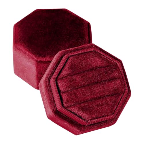 Hxyxbnhno Samt-Ehering-Box, achteckig, Aufbewahrungsbox, Dreifach-Ringe, Vitrine, Verlobungsringe, Halter für den täglichen Gebrauch, Wie beschrieben Hxyxbnhno Samt-Ehering-Box, achteckig, Aufbewahrungsbox, Dreifach-Ringe, Vitrine, Verlobungsringe, Halter für den täglichen Gebrauch, Wie beschrieben von Hxyxbnhno