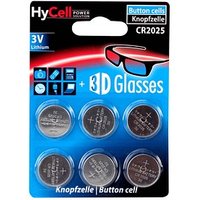6 HyCell Knopfzellen CR2025 3,0 V von HyCell