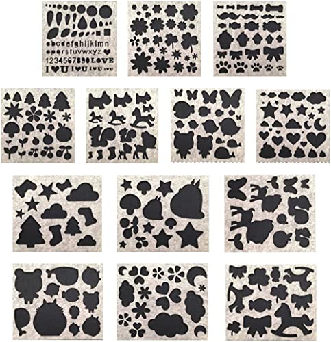 Hyamass Filzschablonen für Nadelfilz, verschiedene Formen, 13 Stück Hyamass Filzschablonen für Nadelfilz, verschiedene Formen, 13 Stück von Hyamass