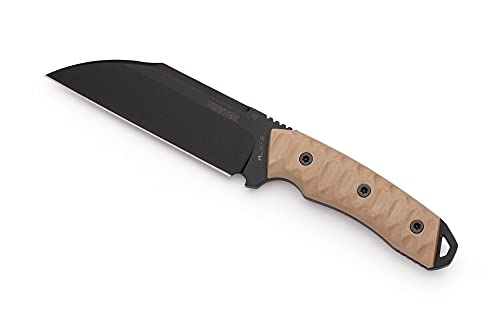 Hydra Taktisches Messer VERITAS 140 mm Böhler K110 (D2) Klinge aus rostfreiem Stahl, Griff aus braunen CNC-angepassten G10-Platten, inklusive brauner Kydexscheide von Hydra TAC