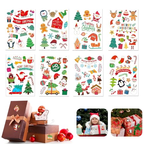 16 Blatt Weihnachtsstickers,Weihnachtsaufkleber,Weihnachten Geschenkaufkleber,Weihnachtsetiketten Selbstklebend,für Geschenktüten Weihnachtskarten 16 Blatt Weihnachtsstickers,Weihnachtsaufkleber,Weihnachten Geschenkaufkleber,Weihnachtsetiketten Selbstklebend,für Geschenktüten Weihnachtskarten von Hyfkjdm