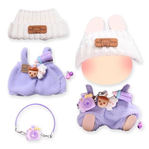 17cm Puppe Kleidung DIY Outfit, Mini Plüsch Puppen Kleidung, Niedliche Mini Plüsch Puppen Kleidung Outfit, für Pullover Hoodie Bekleidung DIY Kinder Geschenke(B) von Hyfkjdm
