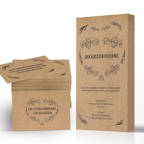 100+10 Hochzeitfotospiel - Hochzeitsspiel für Gäste, Hochzeit Partyspiel für Gäste, Hochzeit Fotoaufgaben für Gäste & Brautpaar, Perfekt für Gästebuch Hochzeit 100+10 Hochzeitfotospiel - Hochzeitsspiel für Gäste, Hochzeit Partyspiel für Gäste, Hochzeit Fotoaufgaben für Gäste & Brautpaar, Perfekt für Gästebuch Hochzeit von Hyggartn