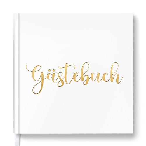 Hyggartn Gästebuch Hochzeit, 72 Seiten 160 g/m² Premium-Papier, Gästebuch Mit Goldenem Titel, Gästebuch Geburtstag, für Hochzeit, Babyparty, Taufe, Geburtstag Hyggartn Gästebuch Hochzeit, 72 Seiten 160 g/m² Premium-Papier, Gästebuch Mit Goldenem Titel, Gästebuch Geburtstag, für Hochzeit, Babyparty, Taufe, Geburtstag von Hyggartn