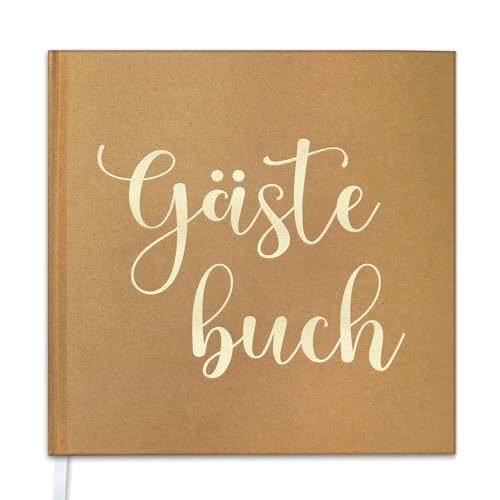 Hyggartn Gästebuch Hochzeit, 72 Seiten 160 g/m² Premium-Papier, Gästebuch Mit Goldenem Titel, Gästebuch Geburtstag Hyggartn Gästebuch Hochzeit, 72 Seiten 160 g/m² Premium-Papier, Gästebuch Mit Goldenem Titel, Gästebuch Geburtstag von Hyggartn
