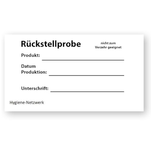 Wasserlösliche Etiketten Rückstellprobe. Ideal für Gastronomie und Großküchen. Selbstklebend und rückstandslos auflösbar. 500 Label auf Rolle im Spender. Größe 70 x 35mm Wasserlösliche Etiketten Rückstellprobe. Ideal für Gastronomie und Großküchen. Selbstklebend und rückstandslos auflösbar. 500 Label auf Rolle im Spender. Größe 70 x 35mm von Hygiene-Netzwerk profiline