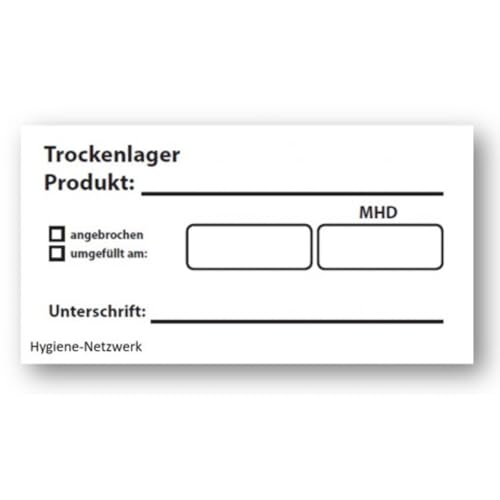 Wasserlösliche Etiketten Trockenlager. Ideal für Gastronomie und Großküchen. Selbstklebend und rückstandslos auflösbar. 500 Label, lose auf Rolle. Größe 70 x 35mm Wasserlösliche Etiketten Trockenlager. Ideal für Gastronomie und Großküchen. Selbstklebend und rückstandslos auflösbar. 500 Label, lose auf Rolle. Größe 70 x 35mm von Hygiene-Netzwerk profiline