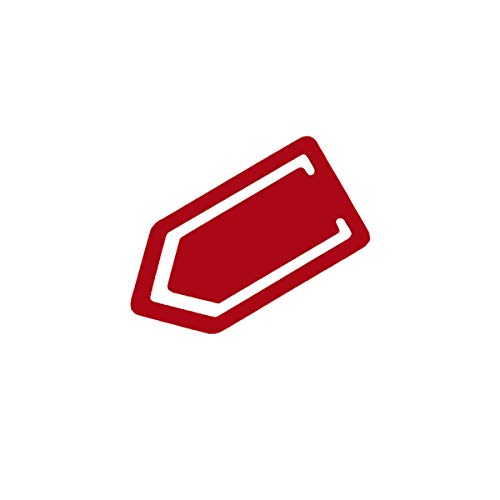 Hygienical Betriebsbedarf Detektierbare Büroklammern aus Kunststoff, HACCP-konform, 20 Stk, Rot, 5 x 2.5 cm von Hygienical Betriebsbedarf