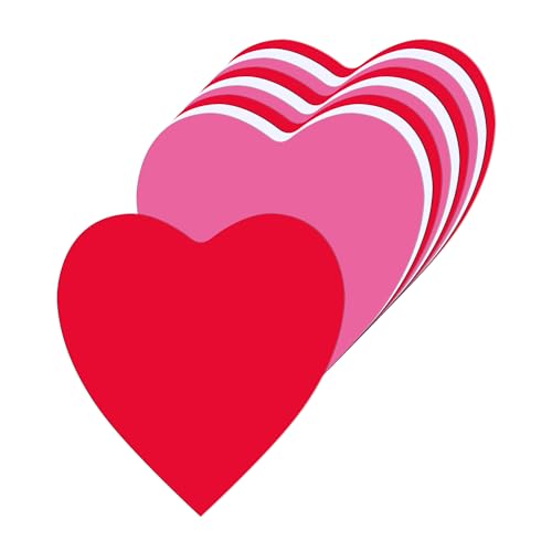 Hygloss 68052 Herzförmige Papierausschnitte Ideal für Kunst und Handwerk – viele kreative Anwendungen – Valentinstag-Aktivitäten – Rot, Rosa und Weiß – 15,2 cm – Jumbo-Packung – 240 Stück von Hygloss
