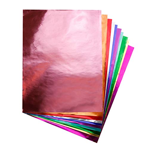 Hygloss Metallic Foil Paper Sheets Ideal für Kunst und Handwerk, Klassenzimmer-Aktivitäten und Künstler – 25,4 x 33 cm, Papier, 10, 10" x 13" von Hygloss